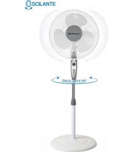 Ventilador Pie Orbegozo SF0147, 40cm, 50w, blanco