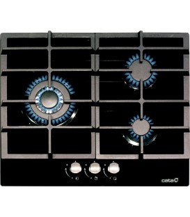 Encimera Cata LCIB6021BK, Cristal, 3f, Negra, Hier