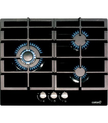 Encimera Cata LCIB6021BK, Cristal, 3f, Negra, Hier