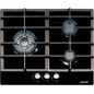 Encimera Cata LCI6021BK, Cristal, 3f, Negra, Hierr