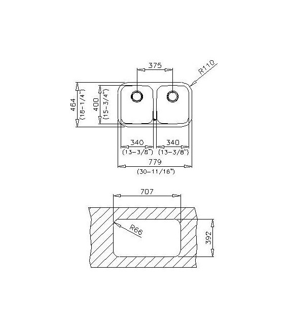 Fregadero Teka BE 2C780, 2C, Bajo Encimera, 90cm