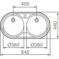 Fregadero Teka DR80 2C