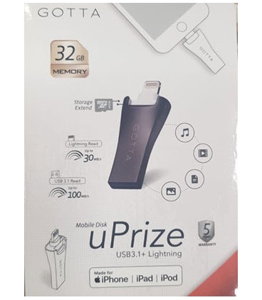 PEN DRIVE GOTTA UPRIZEOTG32GB, 32GB, LIGHTINING PEN DRIVE GOTTA UPRIZEOTG32GB, 32GB, LIGHTINING