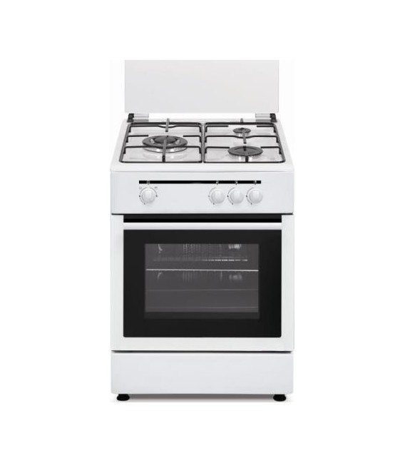 Cocina Vitrokitchen CB5530BB, blanco, 3 fuegos, Ga