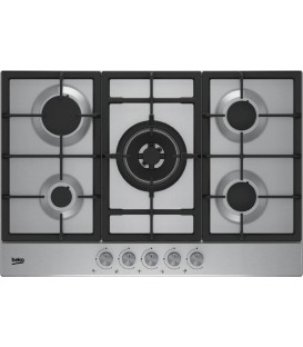 Encimera Beko HIAW75225SL, 5 fuegos, inox, 75cm