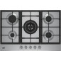 Encimera Beko HIAW75225SL, 5 fuegos, inox, 75cm