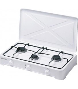 Cocina Gas Bastilipo CG300, 3 fuegos, Blanca