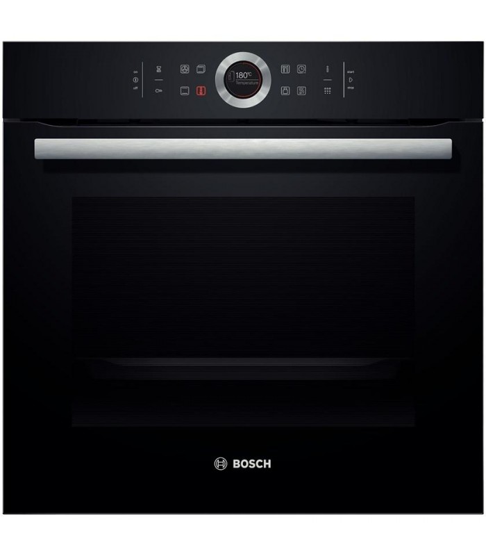 Horno Bosch 60 cm multifuncion pirolitico Cristal Negro HBG675BB1