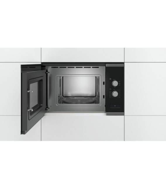 Microondas Bosch BFL520MS0, 20l, negro/inox, integ