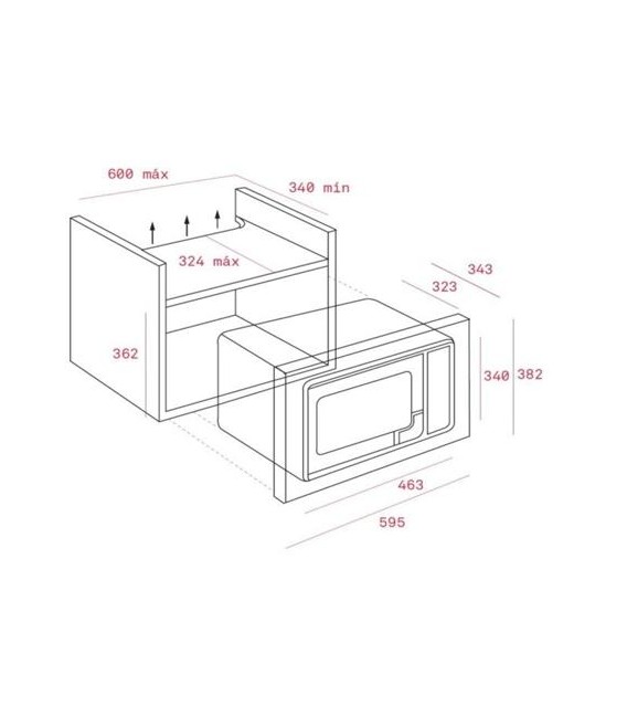 Microondas Teka MWE207FI, integrable, 20L, digital