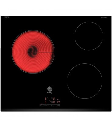 Vitroceramica Balay 3EB714LR, 3 zonas, biselada