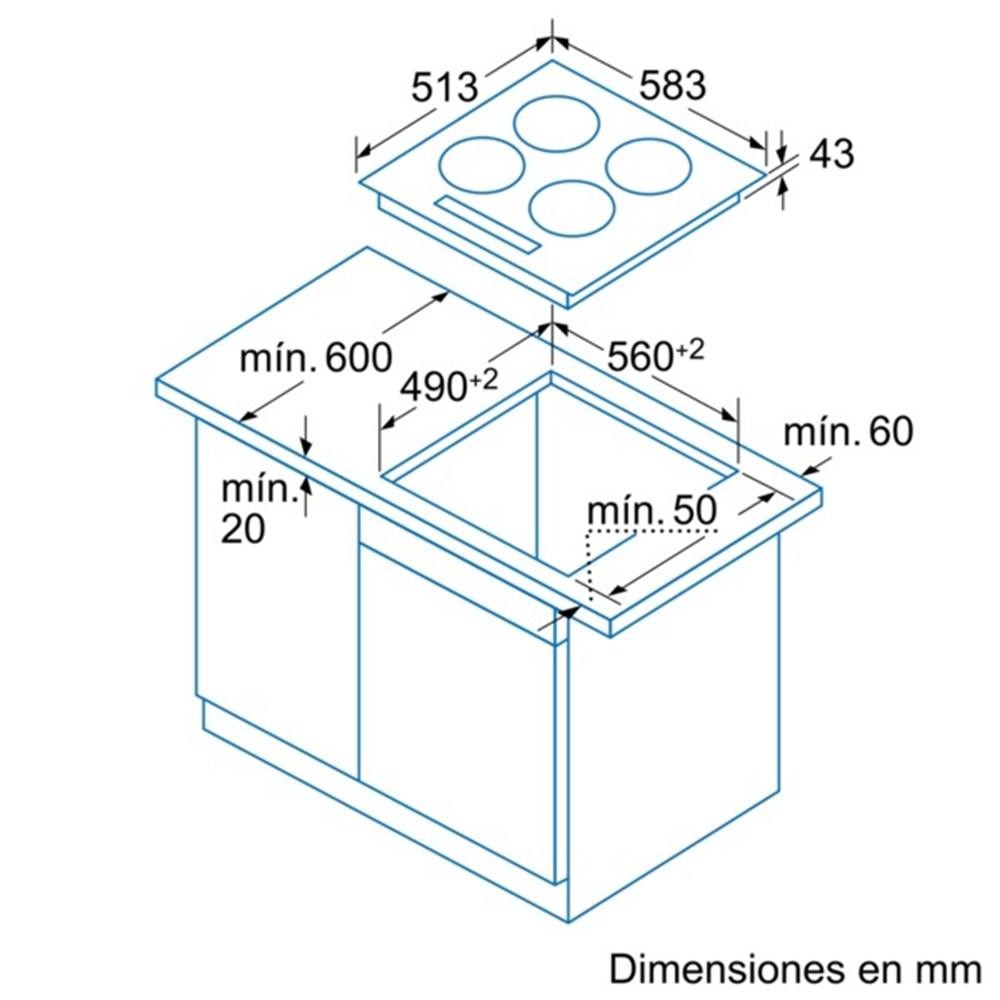 Vitrocerámica independiente Balay 3EB715ER 3 ZonasPuntronic