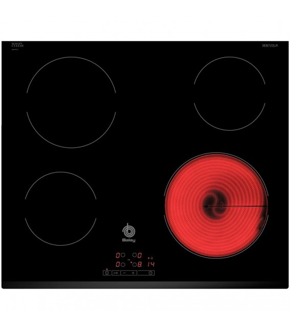 Vitroceramica Balay 3EB720LR, 4 zonas, biselada