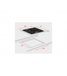 Vitroceramica Teka TB6310, 3 zonas, touch control