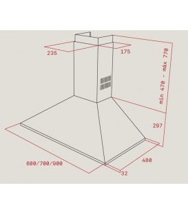 Campana Teka DBP90PROI, inox, 90cm