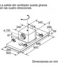 Extractor Siemens LR96CBS20, 90x50cm, techo , 745m