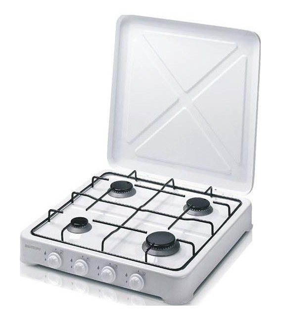 Cocina Gas Bastilipo CG400, 4 fuegos, Blanca