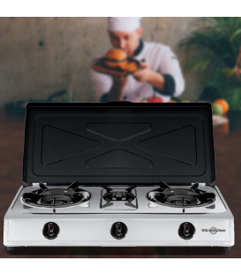 Cocina Vitrokitchen 360IB, 3 fuego, Triple inox, B