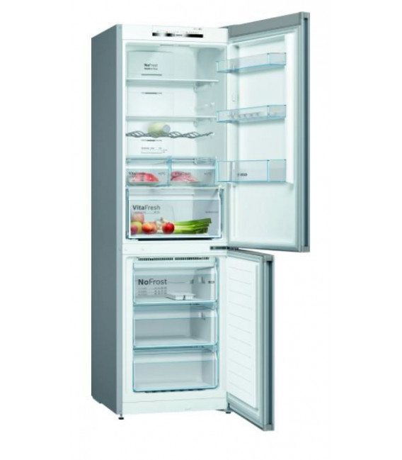 Combi Bosch KGN36VIEA, 186x60cm, E, NF, Inox