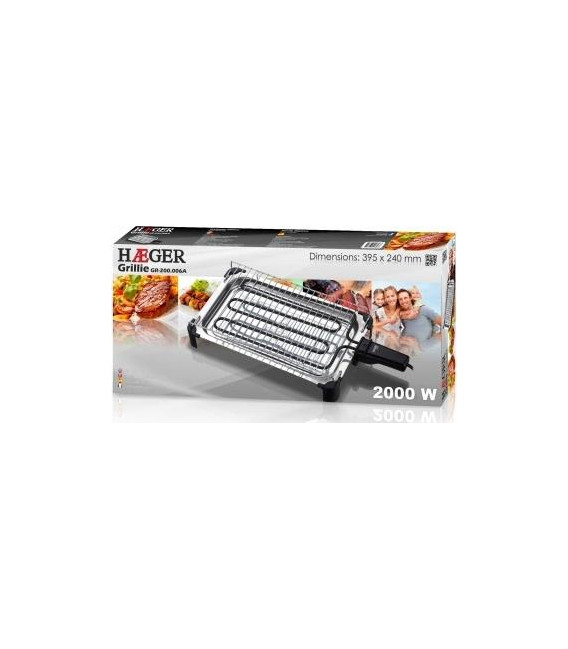 BARBACOA HAEGER GR200006A GRILIE 2000W, POTENCIA M