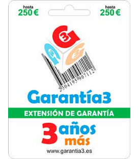 Extension garantía 3 AÑOS MAS tope maximo 250€