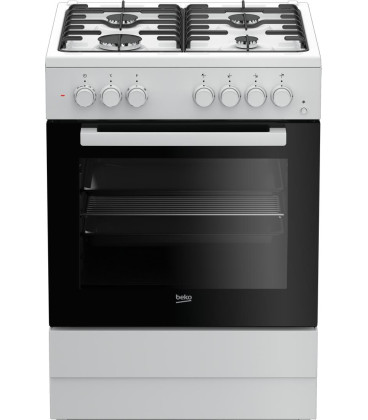 Cocina Beko FSE62110DW, 4 fuegos, horno electr