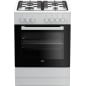 Cocina Beko FSE62110DW, 4 fuegos, horno electr