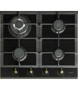 Encimera Cata RCI631BK, Cristal, 4 fuegos, Hierro