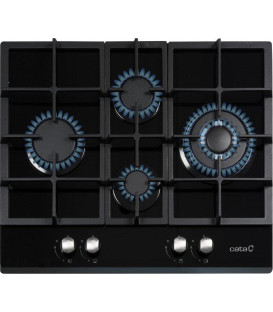 Encimera Cata LCIB6031BK, Cristal, 4f, Negra, Hier