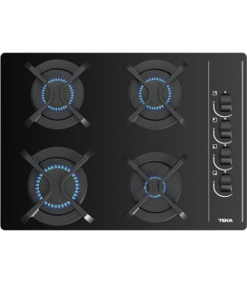 Encimera Teka GBC64003KBA BK, cristal gas, 4fuegos