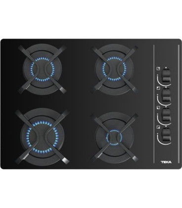 Encimera Teka GBC64003KBA BK, cristal gas, 4fuegos