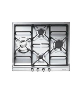 Encimera Smeg SER60SGH3, 4 fuegos, gas, inox