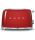 Tostador Smeg TSF01RDEU, 50 style 2 rebanadas rojo