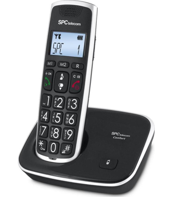 Telefono Inalambrico SPC 7608N, Negro, COMFORTS