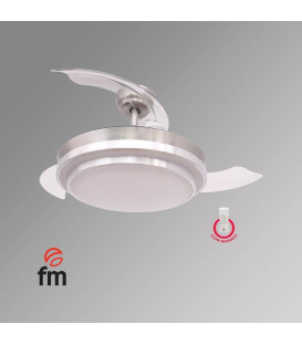 Ventilador techo FM VTSENZA, dc 107 cm ø c/luz c/m
