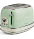 Tostador Ariete 15514, vintage verde, 2 r