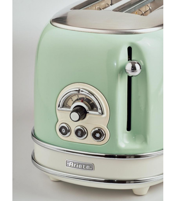 Tostador Ariete 15514, vintage verde, 2 r