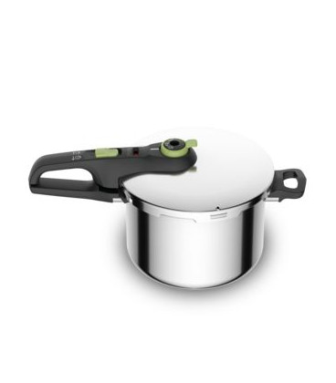 Olla rapida Tefal P2580703, 6L, Verde, 5 sistemas