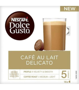 Capsula DG Nestle 12415782, Café con leche delicat