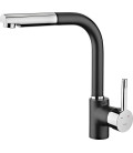 Grifo Teka ARK938, cromo-negro, extraible,