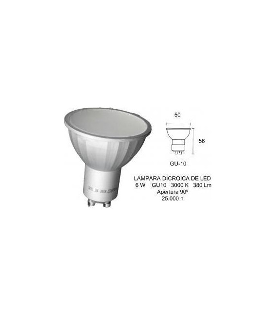 Bombilla LED Fbright 2601670, 6W, GU10, 3000K