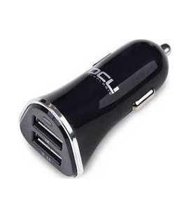 Cargador coche DCU 36100300, 2xusb 3.1a negro alum