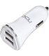 Cargador coche DCU 36100305, 2xusb 3.1a blanco alu