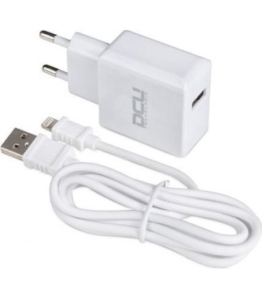 Cargador usb DCU 37350000, 5v 2.4a + cable lightni Cargador usb DCU 37350000, 5v 2.4a + cable lightni