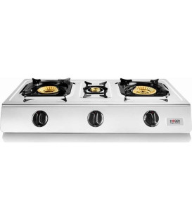 Cocina portatil Haeger 3N5H, triple safine a gas 3