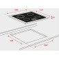 Vitroceramica Teka TZ6415, 4 zonas, 6300w, 21cm Vitroceramica Teka TZ6415, 4 zonas, 6300w, 21cm