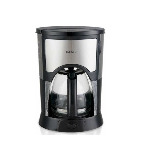 Cafetera goteo Haeger CM800001B, 12 tazas negro/in