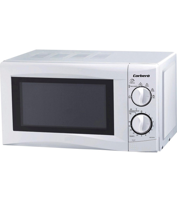 Microondas Corbero CMICM4020W, 20L, Blanco, Contro