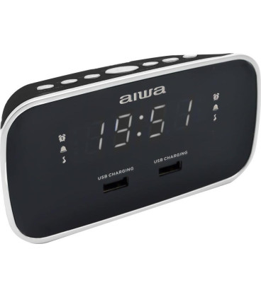 RADIO RELOJ AIWA CRU19BK • DESPERTADOR• DISEÑO SOF RADIO RELOJ AIWA CRU19BK • DESPERTADOR• DISEÑO SOF