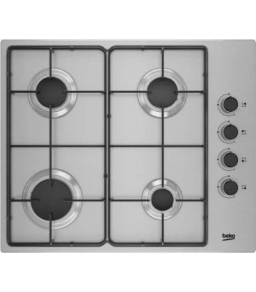 Encimera Beko HIGG64103SXN, 4 fuegos, gas, 60cm,